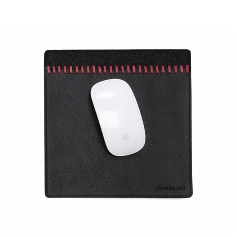 Min Mouse Pad 22x20 Cm Siyah Deri