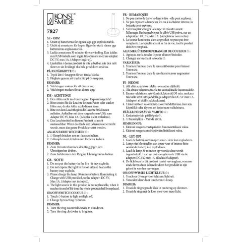 WO BIARRITZ MASA LAMBASI USB GRİ