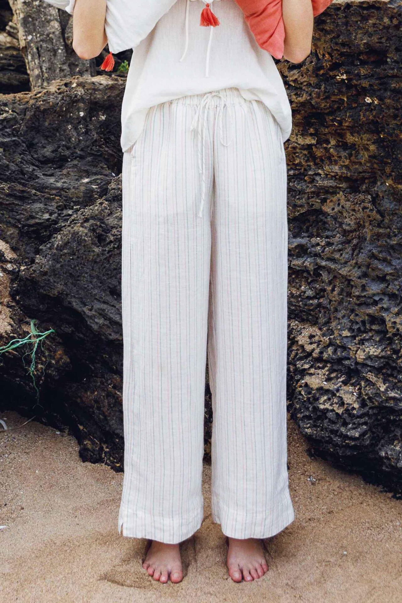 JOJO LARIN PANTOLON KREM-SOM S-M