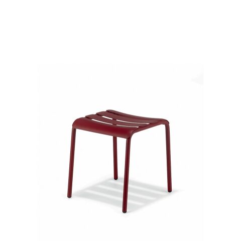 Stecca 7 Kırmızı Metal Puf