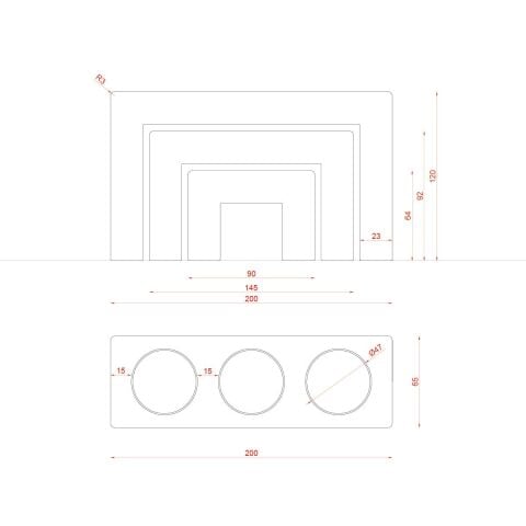 Pare Seramik 3'lü Mumluk Seti Kırmızı