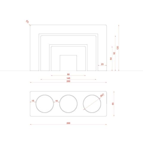 Pare Seramik 3'lü Mumluk Seti Turuncu