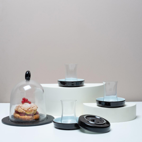 İstanbul Tiryaki Siyah Çay Bardağı Seti 6 lı