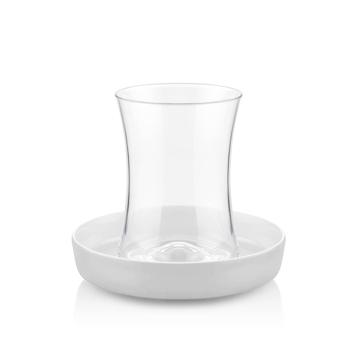 İstanbul Kahvaltı Beyaz Çay Bardağı Seti 6 lı