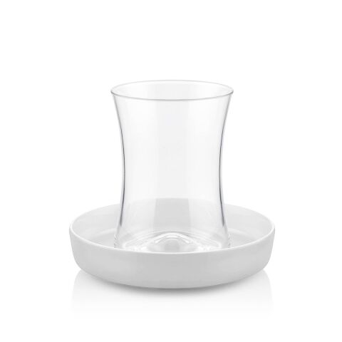 İstanbul Kahvaltı Beyaz Çay Bardağı Seti 6 lı