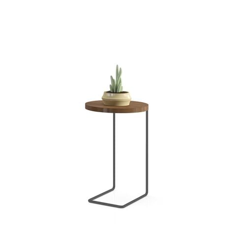 Bremen Zigon Sehpa 3'lü Set Desensiz Smoked Meşe Epoksi Ayak