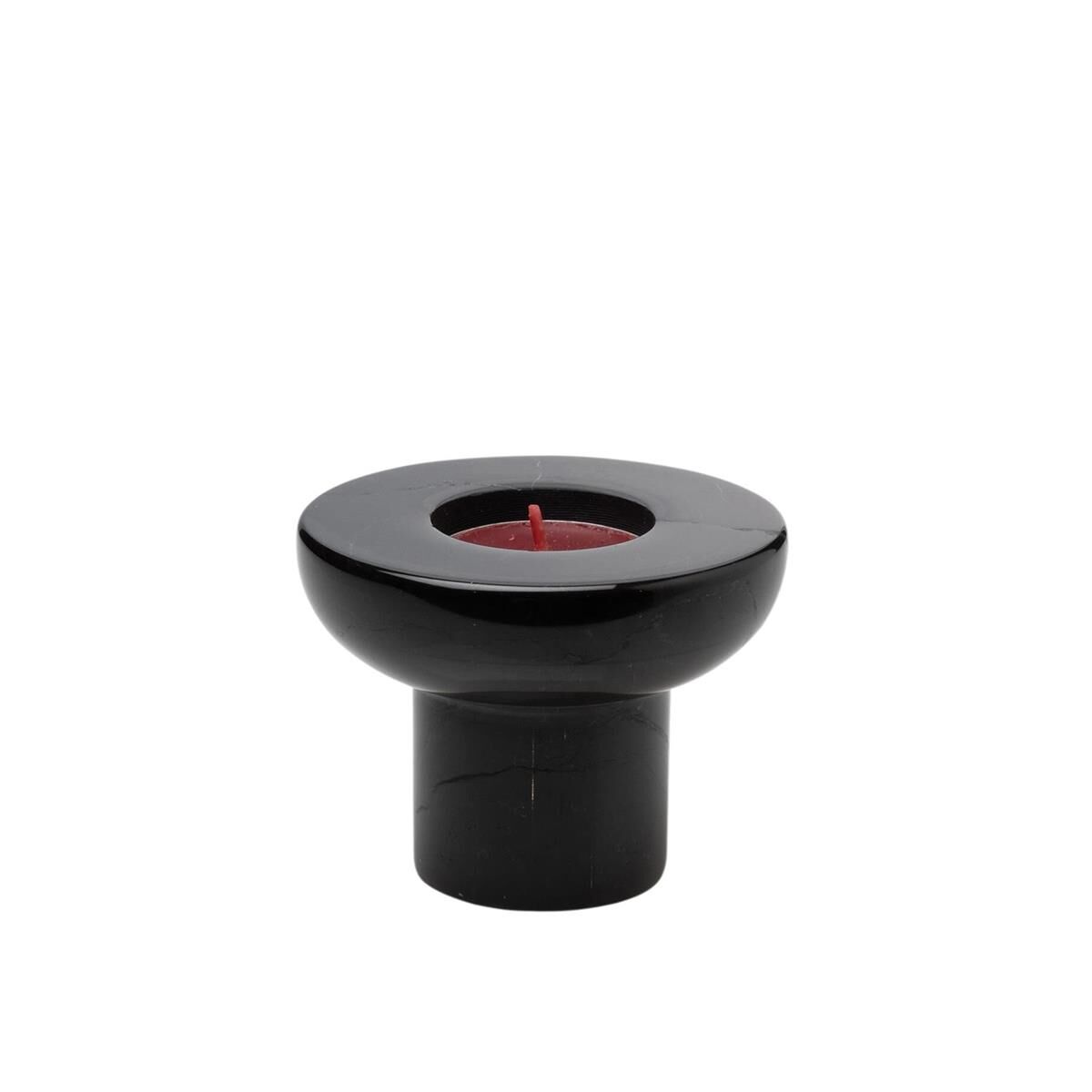 Dual Çift Taraflı Mermer Mumluk Siyah