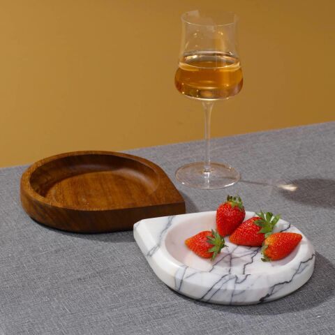 Drop Çerezlik ve Sunum Kasesi Mermer