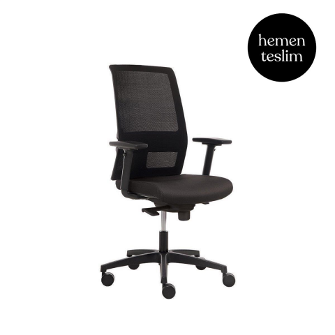 Mono Çalışma Ofis Koltuğu Sandalyesi Yüksek Sırtlı Siyah
