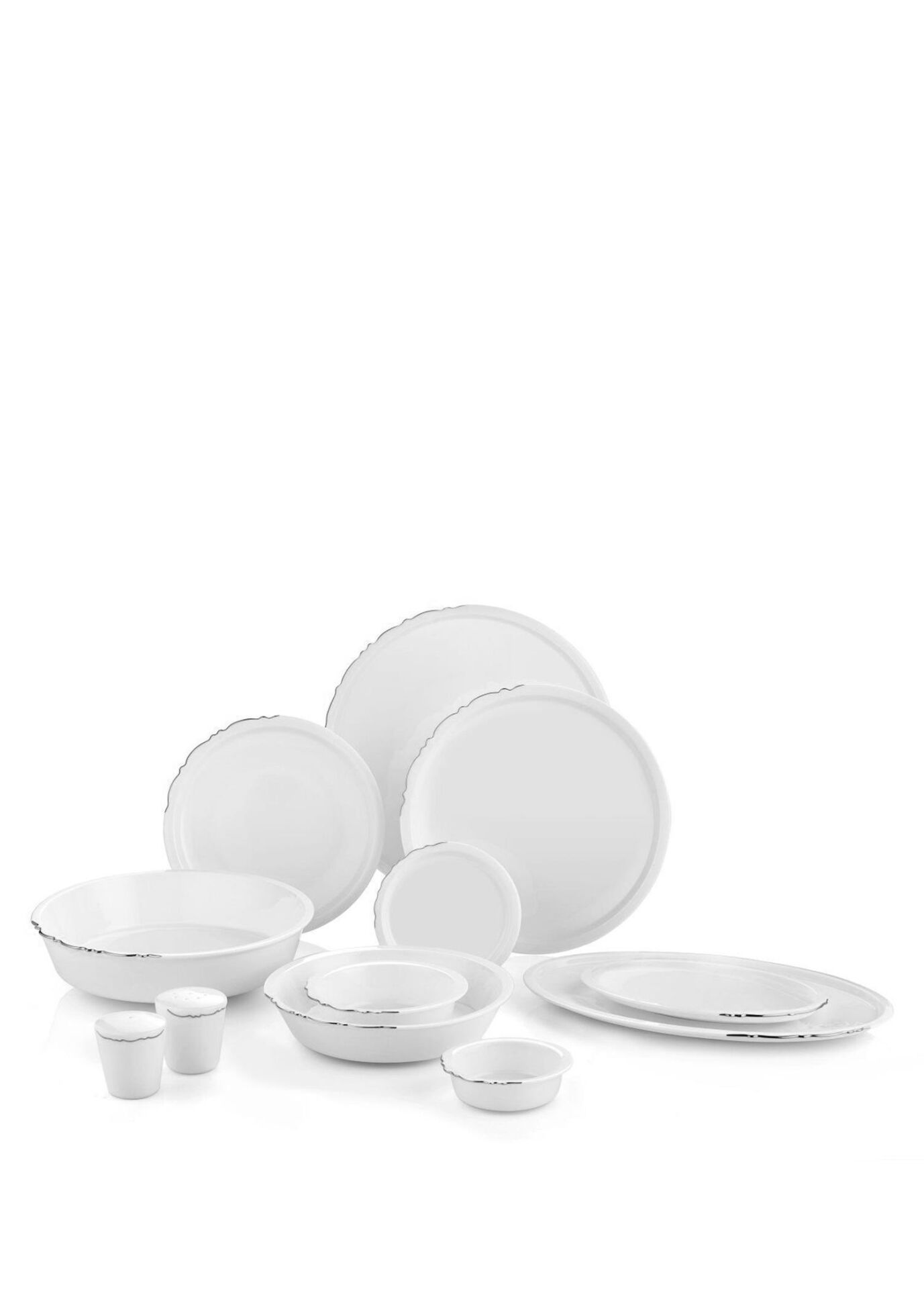 Eser-i İstanbul 12 Kişilik Yemek Takımı 55 Parça Platin