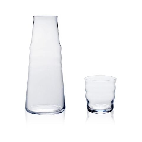 ZUMA Başucu Sürahi Bardaklı / El Yapımı, Şeffaf