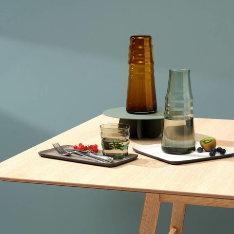 ZUMA Başucu Sürahi Bardaklı / El Yapımı, Smoke