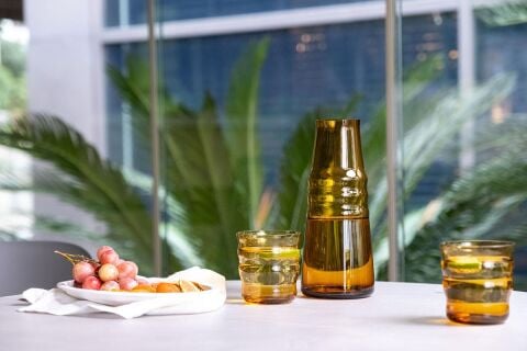 ZUMA 2'li Bardak Seti / El Yapımı, Amber