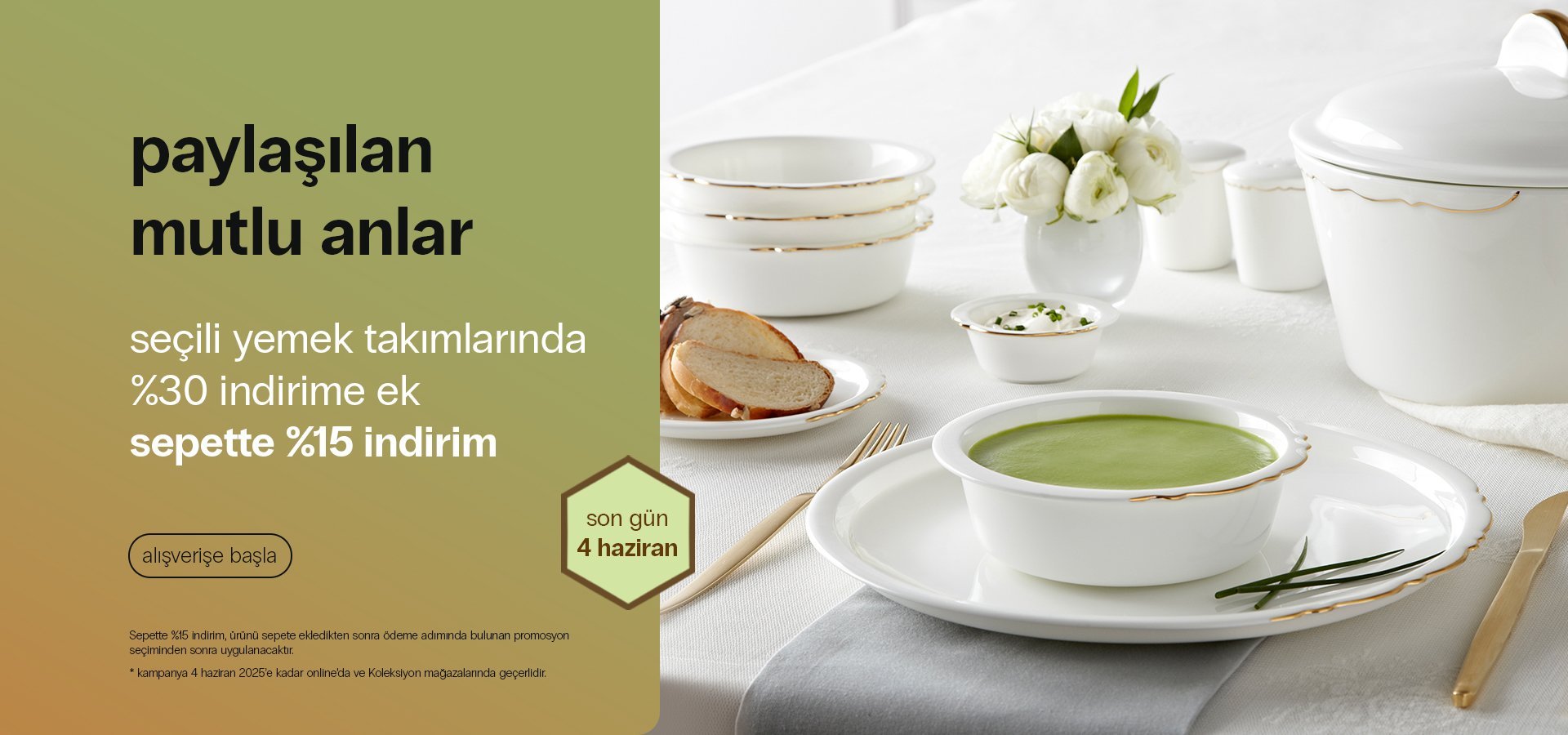 Yemek takımı kampanyası