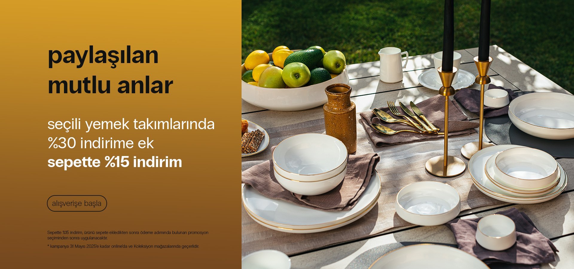 Yemek takımı anneler günü kampanyası
